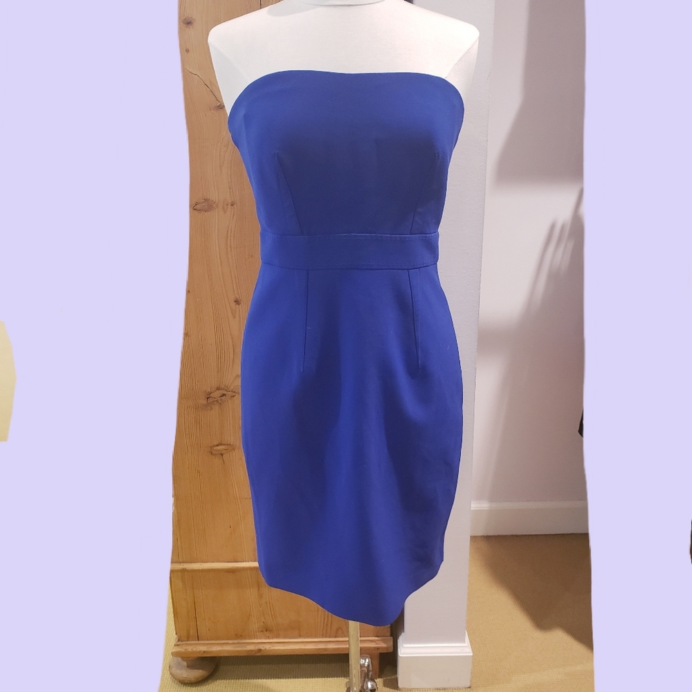 Trina Turk Royal Blue Strapless Dress